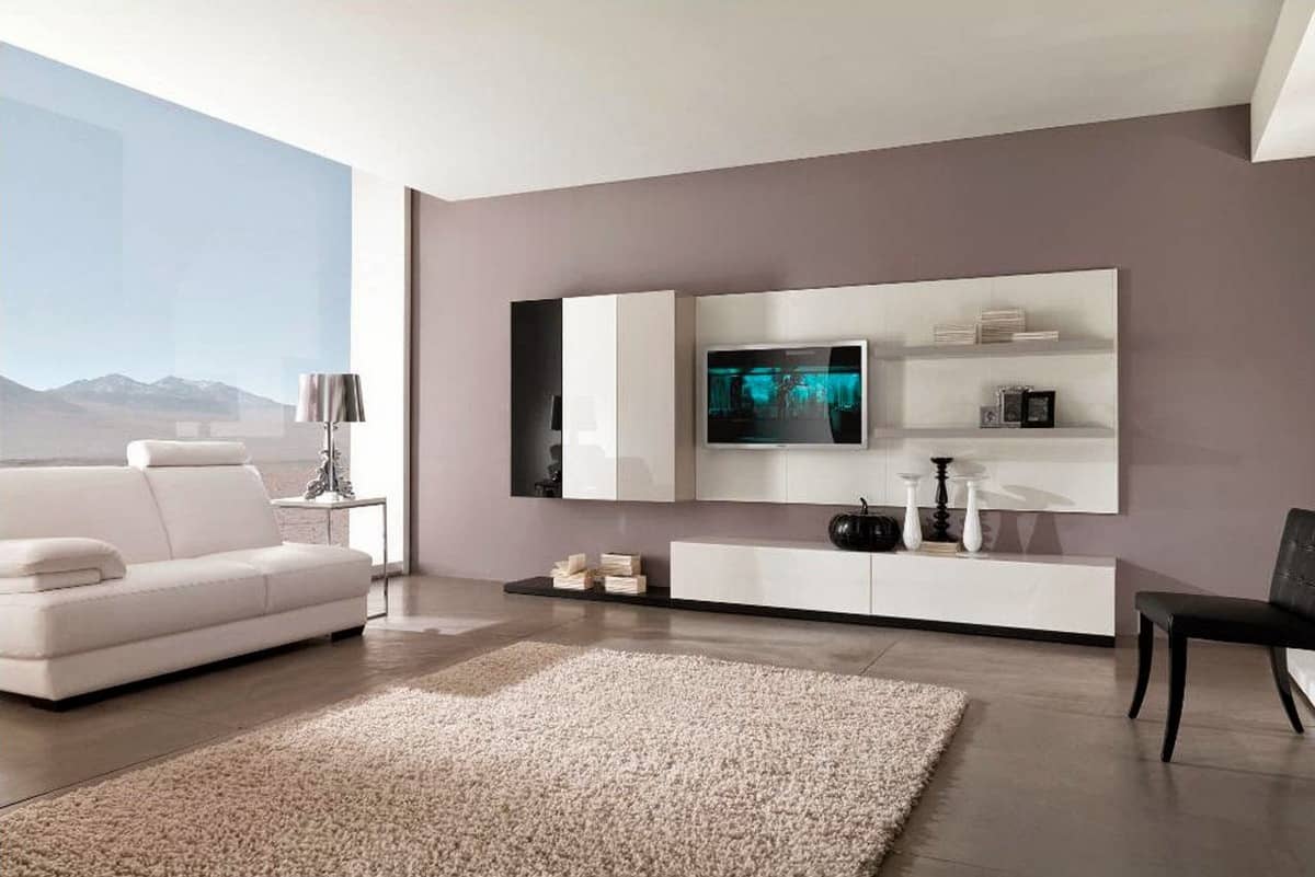 Salon için duvar dekorasyonu seçeneği - kombine duvar kağıdı Salon için duvar dekorasyonu seçeneği - kombine duvar kağıdı