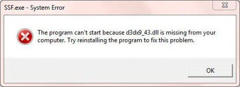 failed to load d3d compile dll d3dcompiler_43.dll